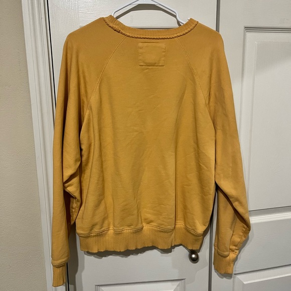 Aerie This Feels Seriously Lived In Mustard Sweatshirt - Picture 3 of 6